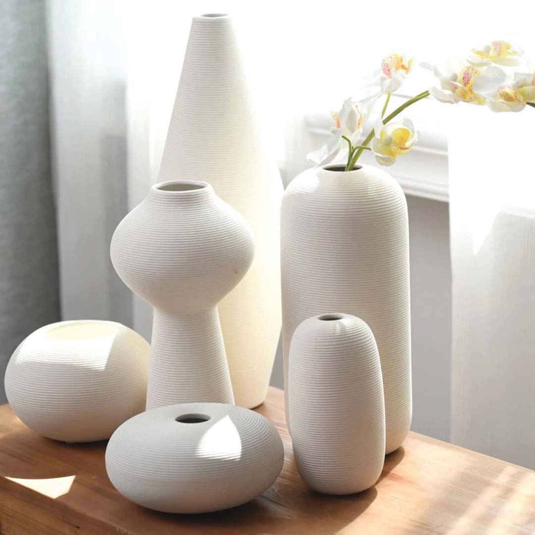 Håndlavet Keramisk Vase Blanche