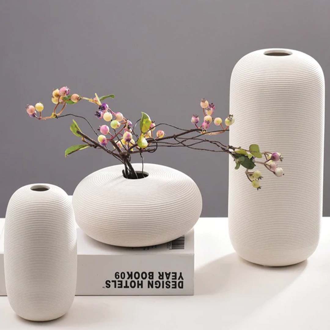 Håndlavet Keramisk Vase Blanche