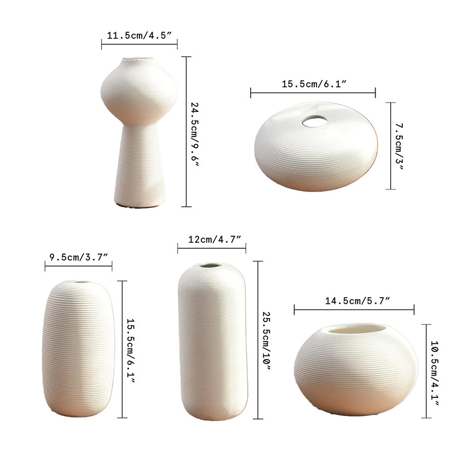 Håndlavet Keramisk Vase Blanche