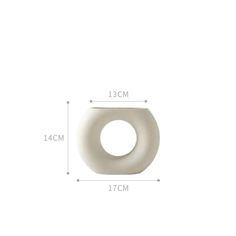 Håndlavet hvid keramisk vase