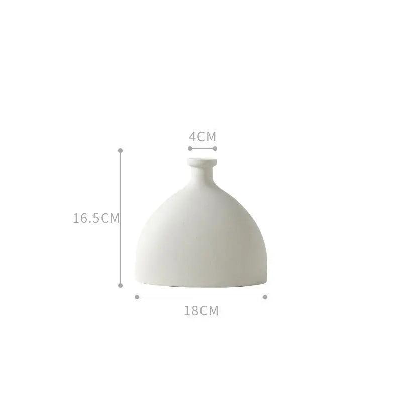 Håndlavet hvid keramisk vase
