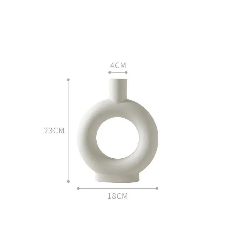 Håndlavet hvid keramisk vase