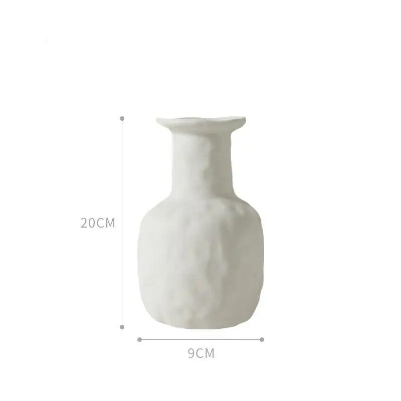 Håndlavet hvid keramisk vase