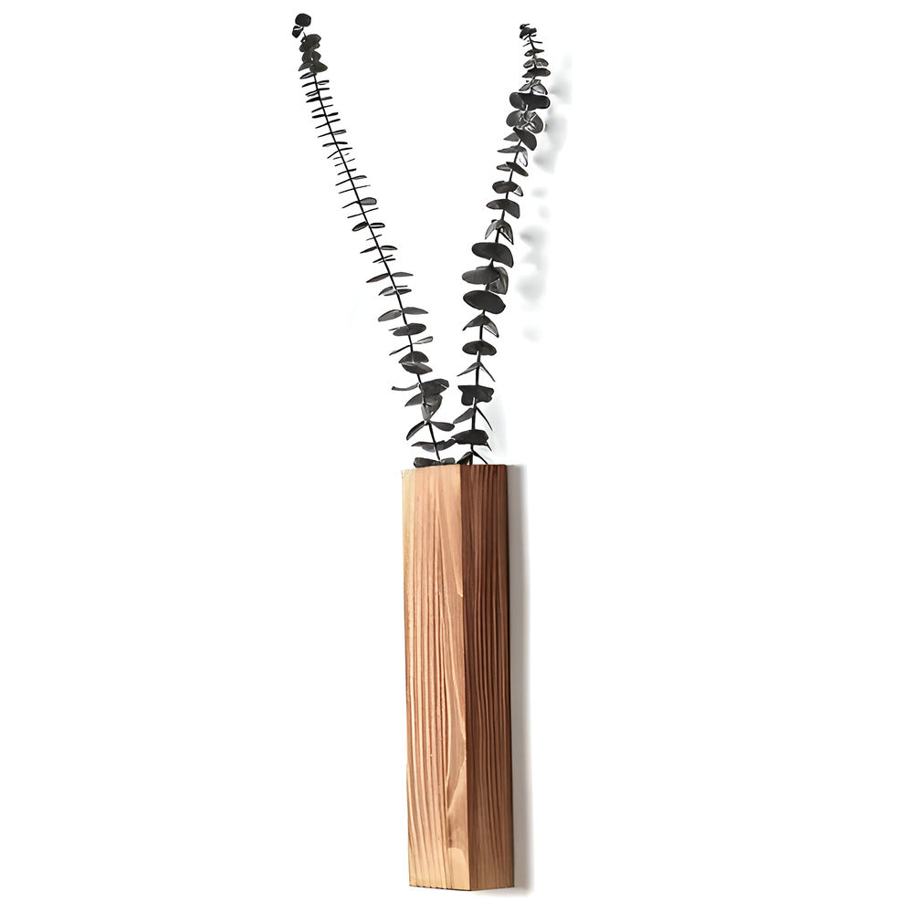Nysaelle Træ Væg Vase - Elegant Rektangulær Plantehylde 30 cm til Stilfuld Have eller Indretningsdekoration