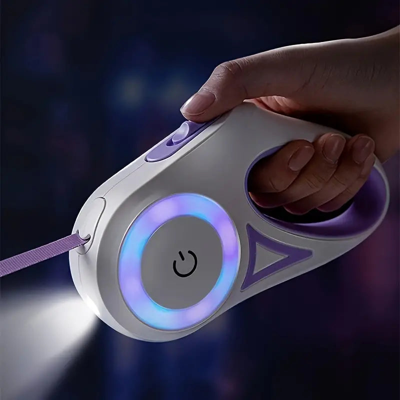 Ultimativ hundesikkerhed: LED-belysning og 5 m rækkevidde til nattevandring