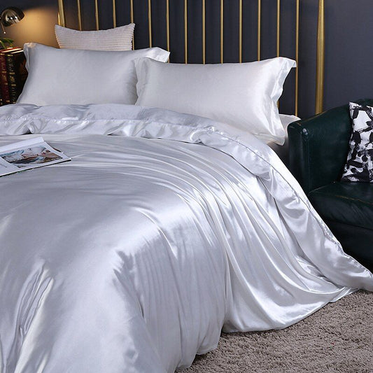 Elegant satin dynebetræk sæt – luksuriøst moderne sengetøj med smart finish