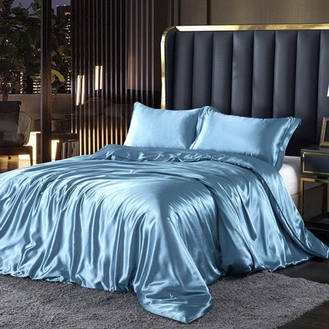 Elegant satin dynebetræk sæt – luksuriøst moderne sengetøj med smart finish