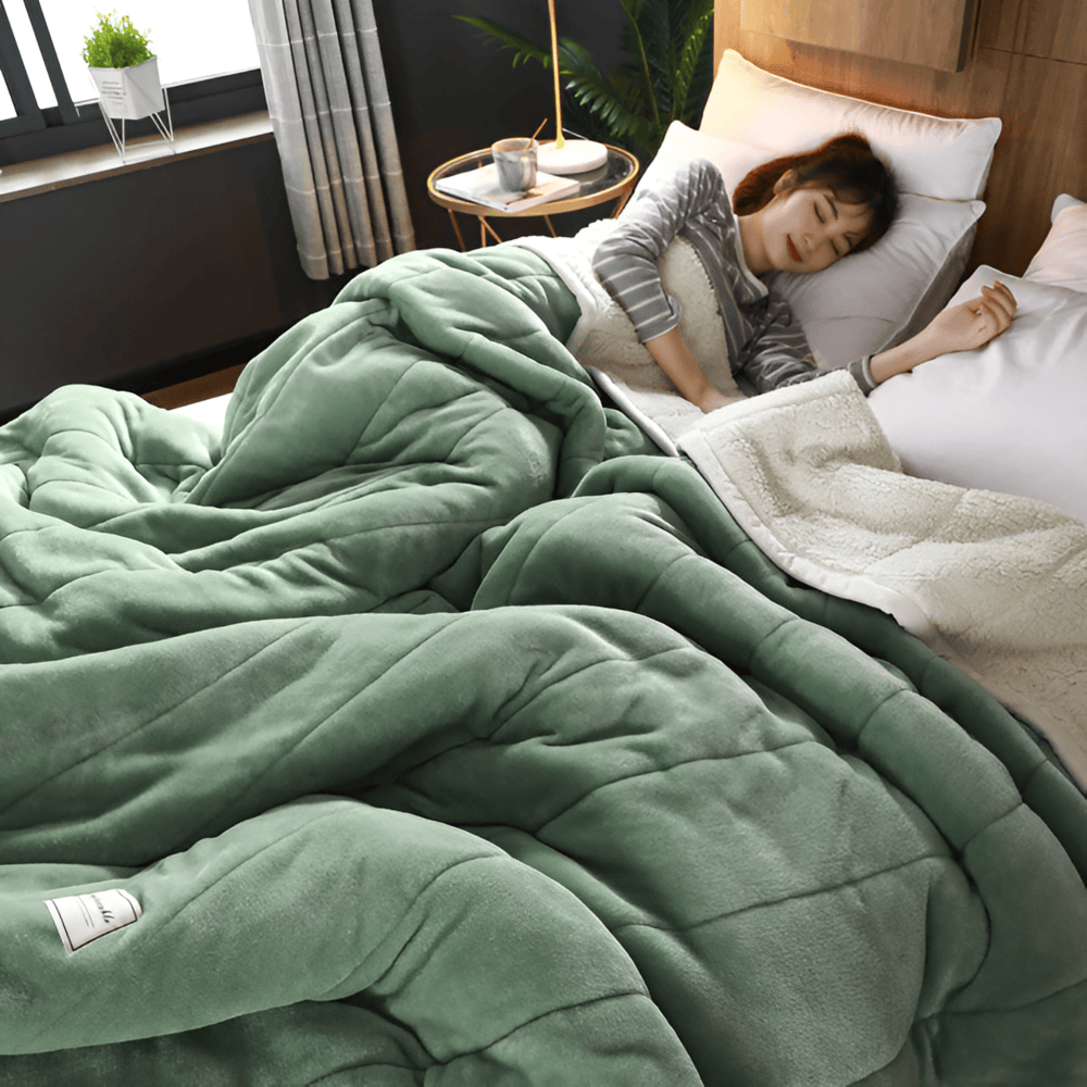 Hyggeligt Sherpa Fleece Tæppe – Ultra Blødt, Varmt og Luksuriøst Tæppe til Seng og Sofa