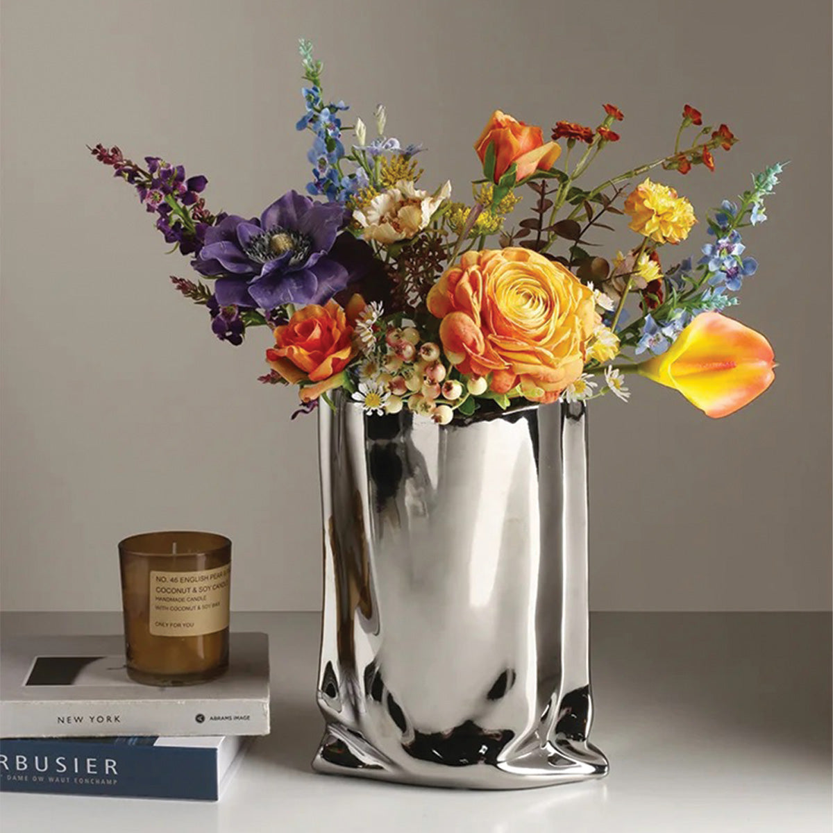 Elegant plisseret blomster vase | Perfekt moderne dekoration til alle dine rum