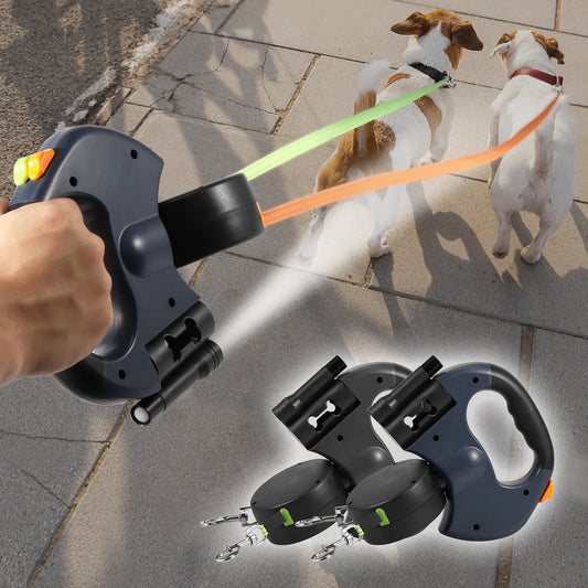 Sikker reflekterende hundesnor med praktisk opbevaringslomme