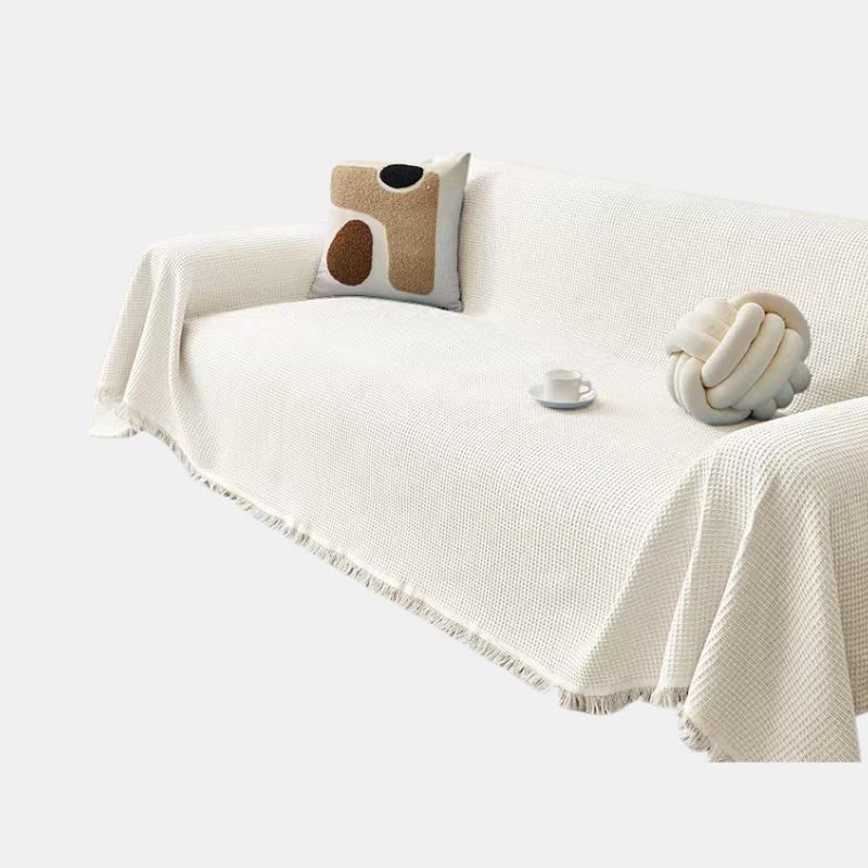 Elegant åndbar bomuld sofaovertræk - holdbar og trendy møbelbeskytter
