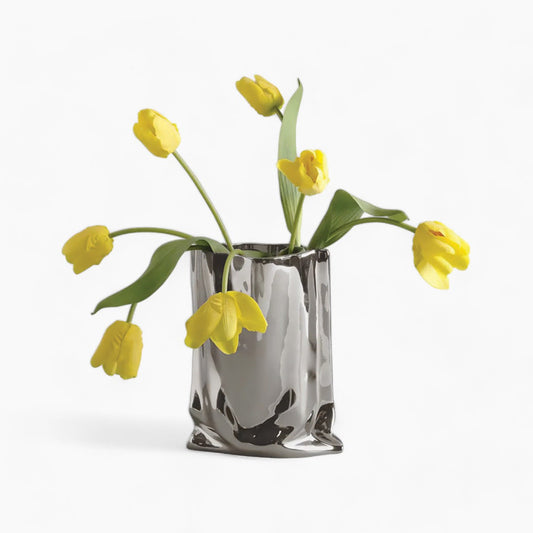Elegant plisseret blomster vase | Perfekt moderne dekoration til alle dine rum