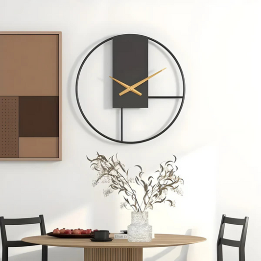 Aurum - Elegant minimalistisk vægur | Stilfuldt og beroligende lydløst design