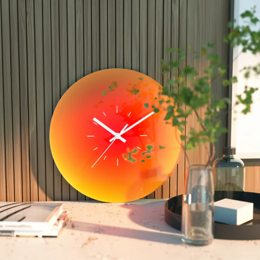 Elegant solnedgang - glas vægur til en hyggelig atmosfære