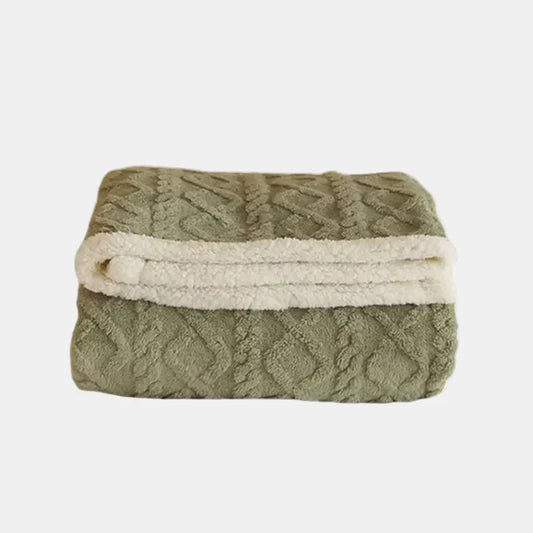 Luksuriøst dobbeltlags uld- og fleece-vintertæppe til ultimativ komfort og stilfuld varme