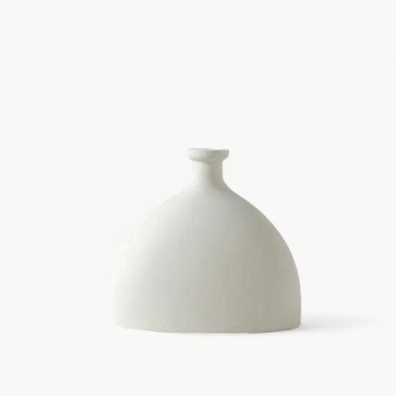 Håndlavet hvid keramisk vase