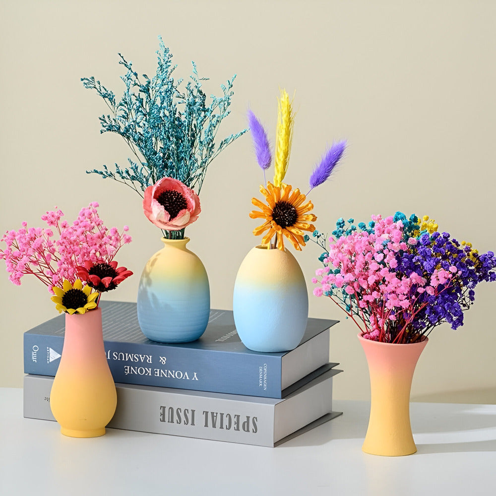 Isandria - Stilfuld keramisk vase i elegante macaronfarver