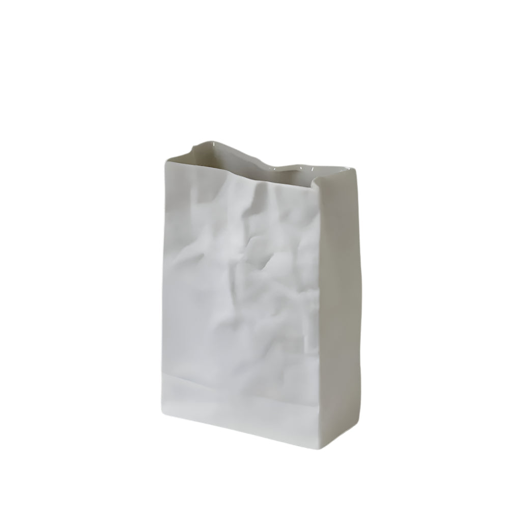 Celorie - Stilfuld Moderne Keramisk Vase med Papirspose Design
