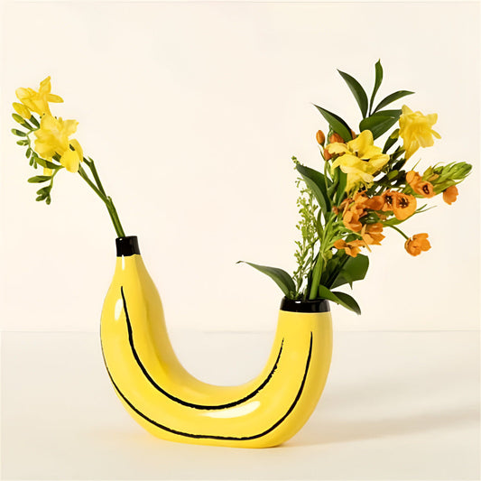 Seralith - Unik Moderne Dekorativ Bananformet Vase til Stilfulde Interiører