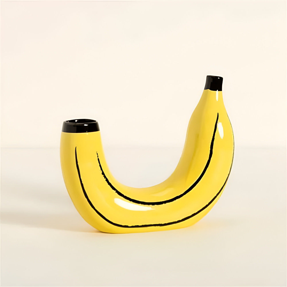 Seralith - Unik Moderne Dekorativ Bananformet Vase til Stilfulde Interiører