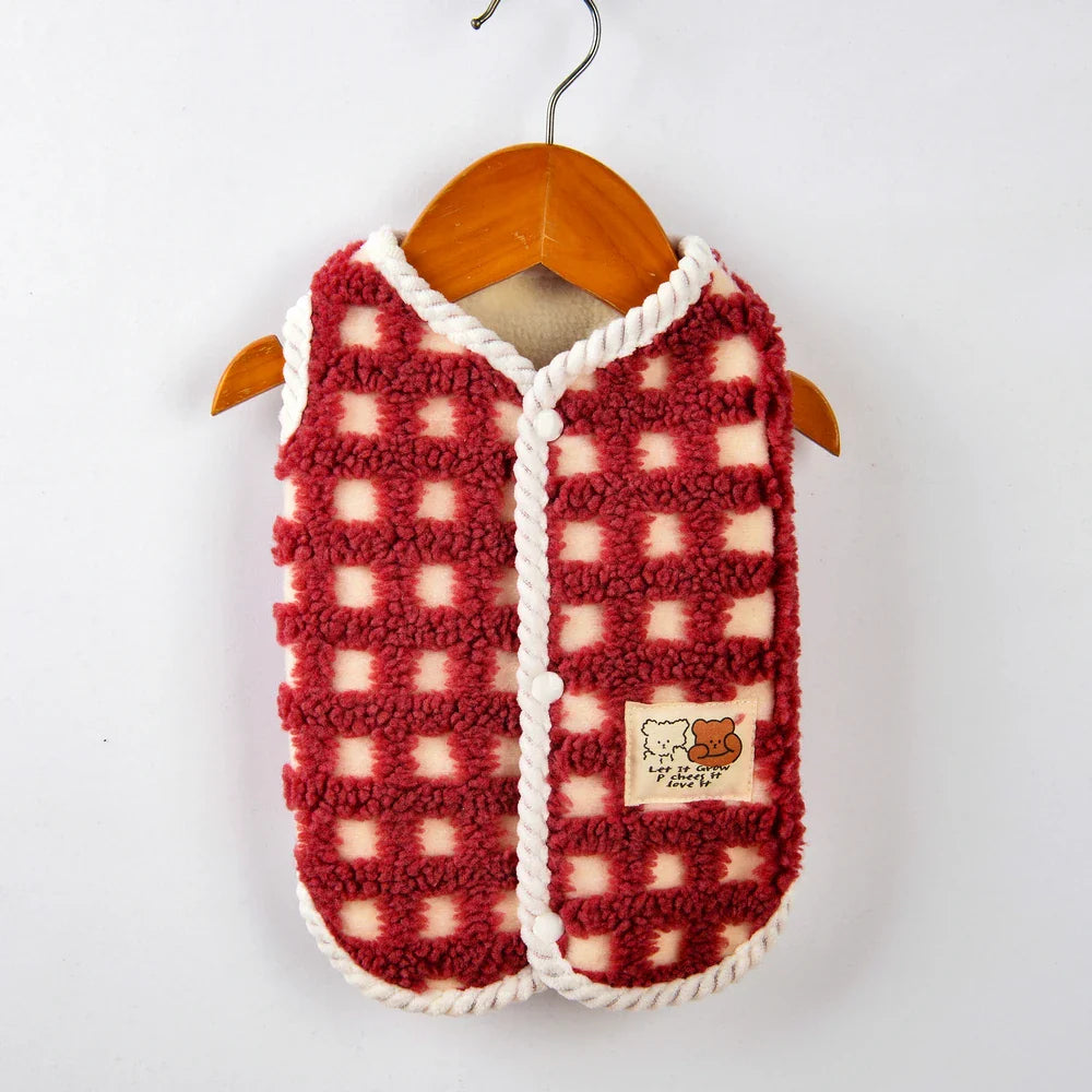 Luxe komfort fleecefrakke til fransk bulldog og chihuahua til varm beskyttelse