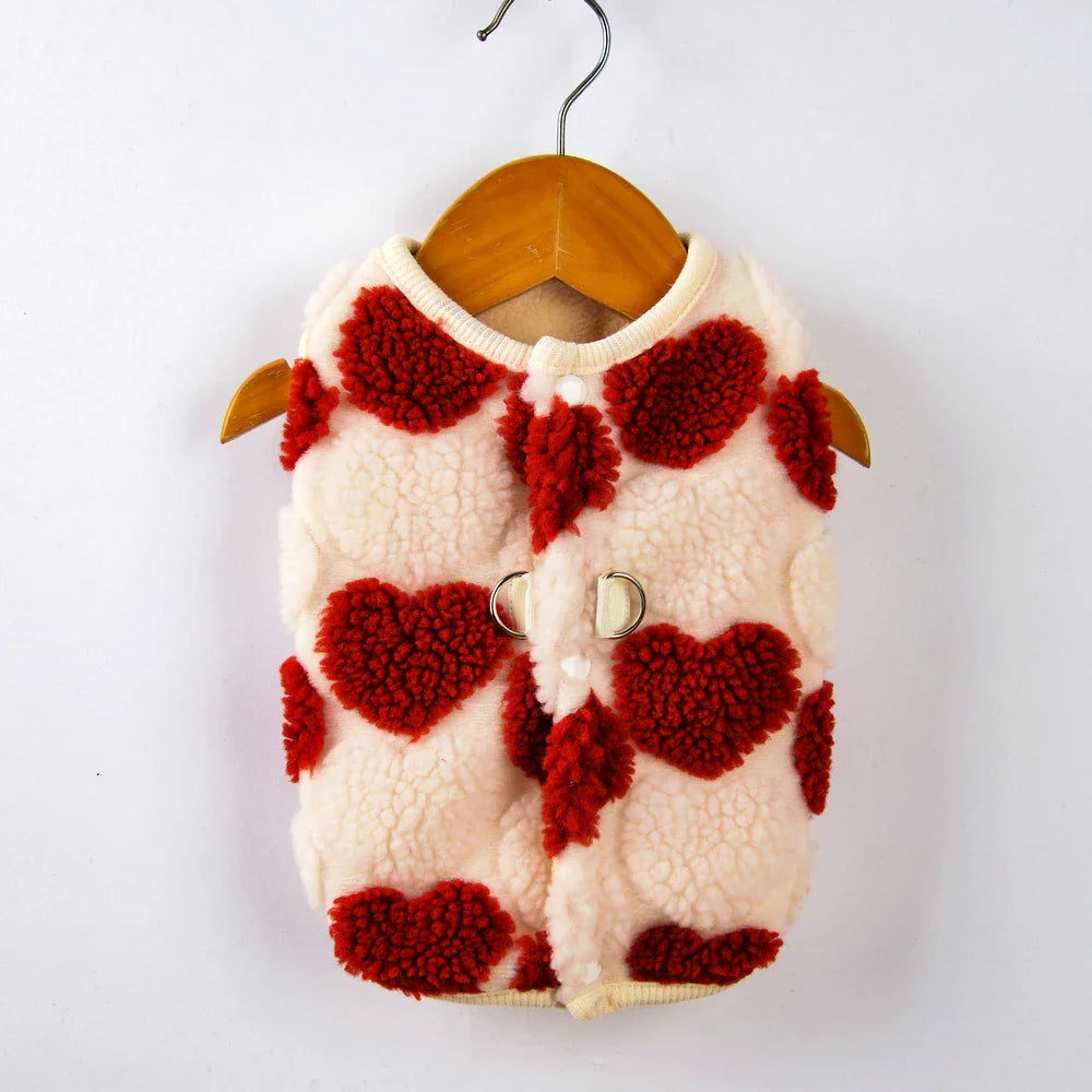 Luxe komfort fleecefrakke til fransk bulldog og chihuahua til varm beskyttelse