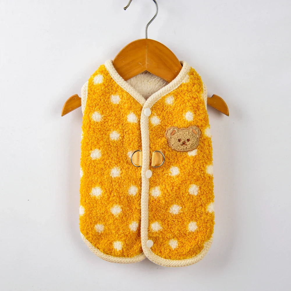 Luxe komfort fleecefrakke til fransk bulldog og chihuahua til varm beskyttelse