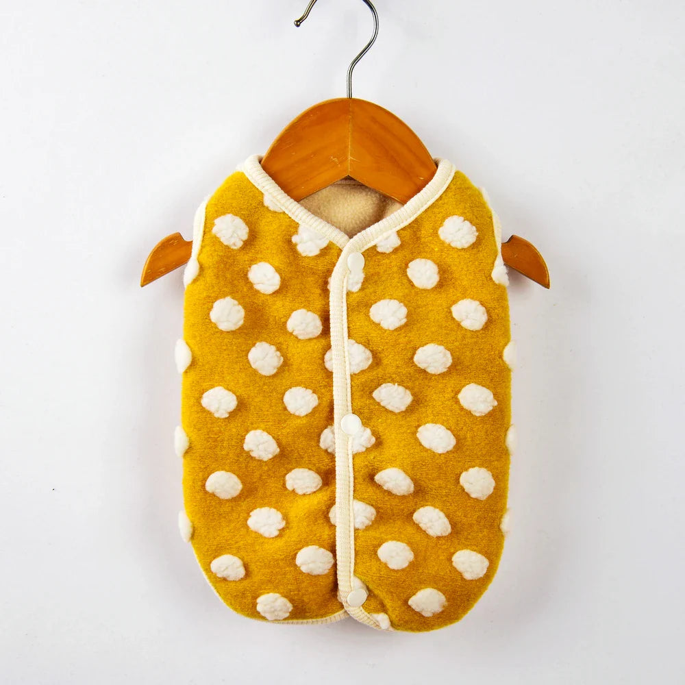 Luxe komfort fleecefrakke til fransk bulldog og chihuahua til varm beskyttelse