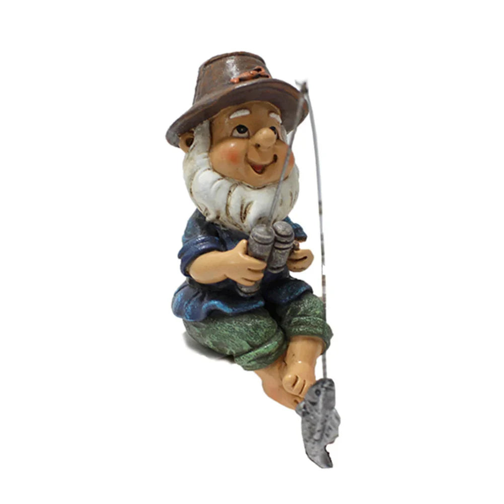 Irisia - Vandtæt Fisk Nisse Have Statue til en Fortryllende Udendørs Have Dekoration