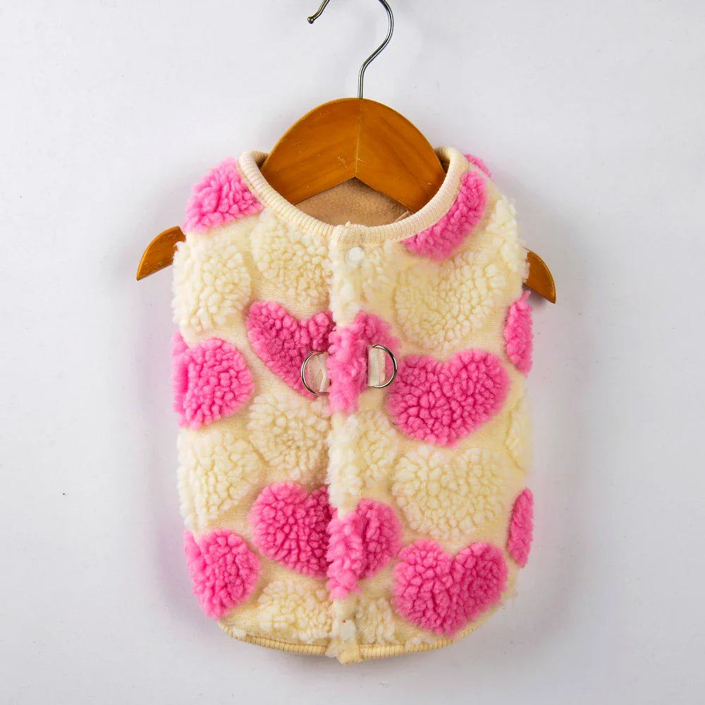 Luxe komfort fleecefrakke til fransk bulldog og chihuahua til varm beskyttelse