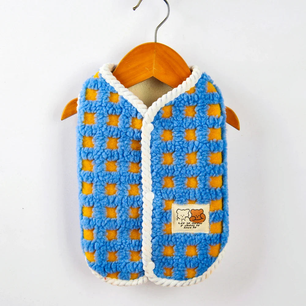 Luxe komfort fleecefrakke til fransk bulldog og chihuahua til varm beskyttelse