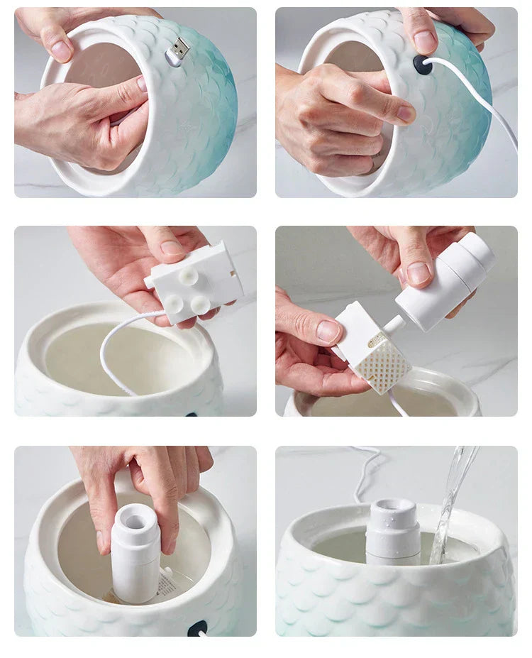 Luksus keramisk vandfontæne til kæledyr - frisk og sund drikkeoplevelse