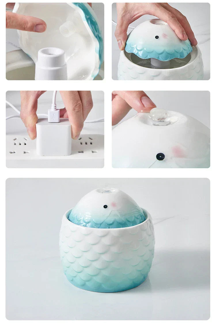 Luksus keramisk vandfontæne til kæledyr - frisk og sund drikkeoplevelse